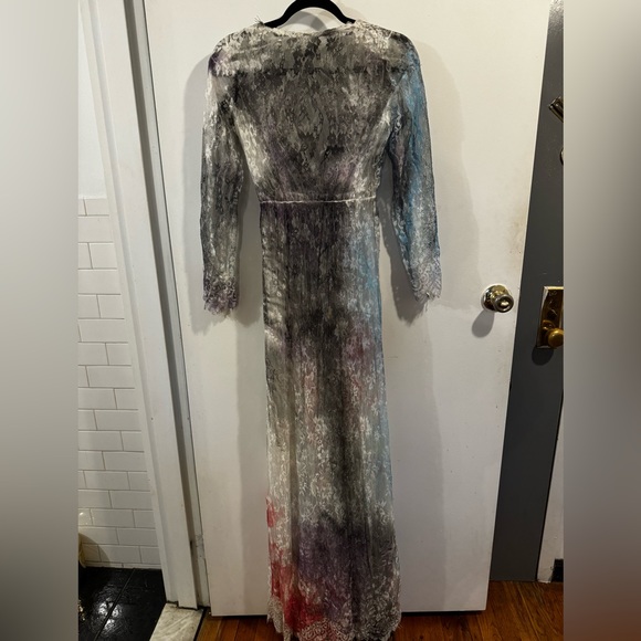 Custom Hand Painted Lace Maxi Dress - Picture 2 of 2